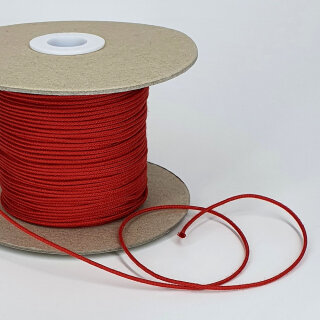 Organic cord (piping) - 1.5 mm - unelastic - red