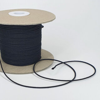Organic cord (piping) - 1.5 mm - unelastic - black