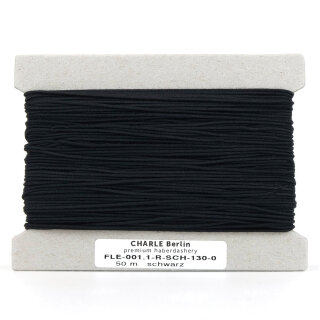 Organic elastic cord - 1.1 mm - black