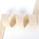 Organic elastic 20 mm - ecru - single fleece - sanforised