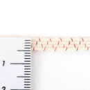 5 m Organic elastic - 5.0 mm - ecru/red thread