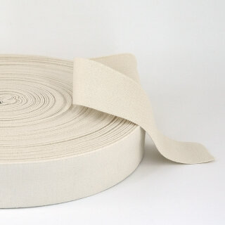 Organic elastics - 50 mm - ecru - light - sanforised