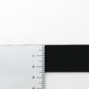 Bio Einziehgummiband - 25 mm - schwarz - stark