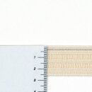 Bio Einziehgummiband - 25 mm - ecru - mit Markierungsfaden