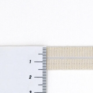 Organic elastic - edge binding - 15 mm - ecru