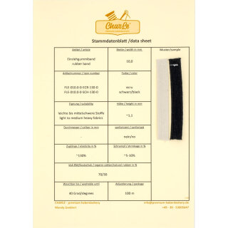 data sheet Organic elastic - 10 mm