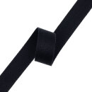 Organic cotton strap - inelastic - black