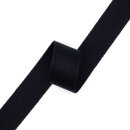 Organic cotton strap - 30 mm - inelastic - black