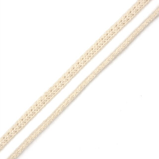 Organic cotton warp knitting tape - 7 mm - inelastic - ecru