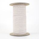 Organic elastic - 5.0 mm - ecru/red thread