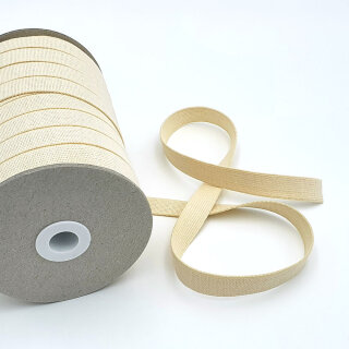 Organic elastic - 18 mm - ecru - strongly