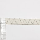 Organic elastic - 10 mm - ecru / black thread