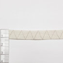 Organic elastic - 10 mm - ecru - beige thread